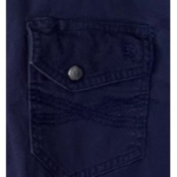 BLUE Ranchwear Men's Heavy Twill Long Sleeve‎ Snap Western Rodeo Shirt M - Picture 5 of 12